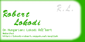 robert lokodi business card